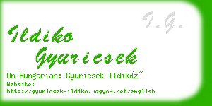 ildiko gyuricsek business card